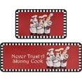 thumbnail image 1 of Buffalo Plaid Fat Chef Kitchen Rugs and Mats Set 2 Pieces - 17x47+17x30 - Non Skid and Washable Anti Fatigue Mats for Kitchen Floor - Cushioned Runner Rugs Kitchen Mats for Standing, 1 of 6