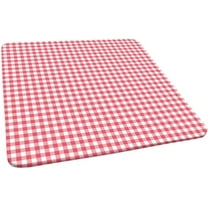 Buffalo Plaid Fitted Polyester Tablecloths Square, Red White Lattice Elastic Edge Decorative Tablecloths, Waterproof Oil & Dust Proof Table Cover for Family Holiday Party Use, Fits 34"x34" Table
