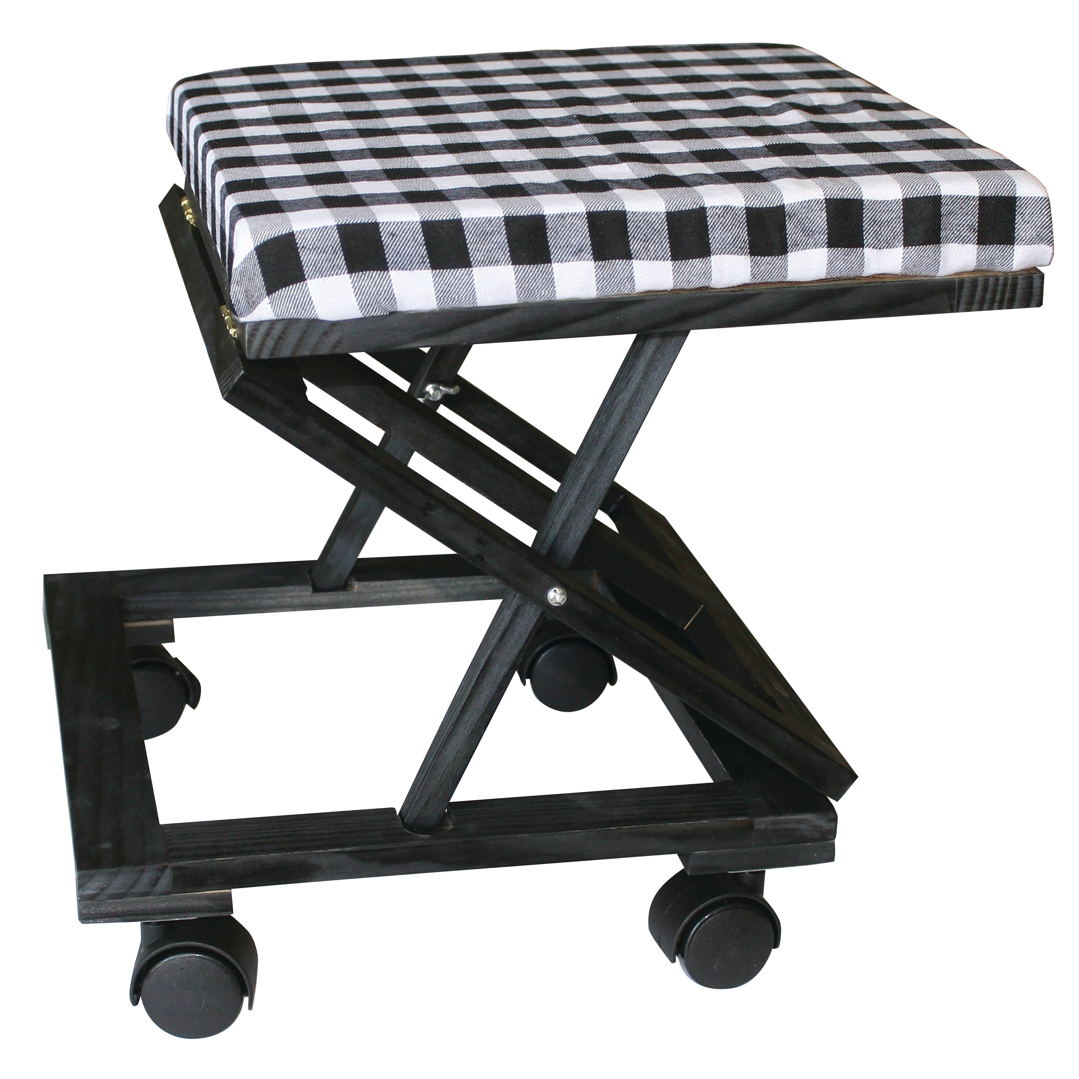 Buffalo Plaid Fold Away Foot Rest Walmart