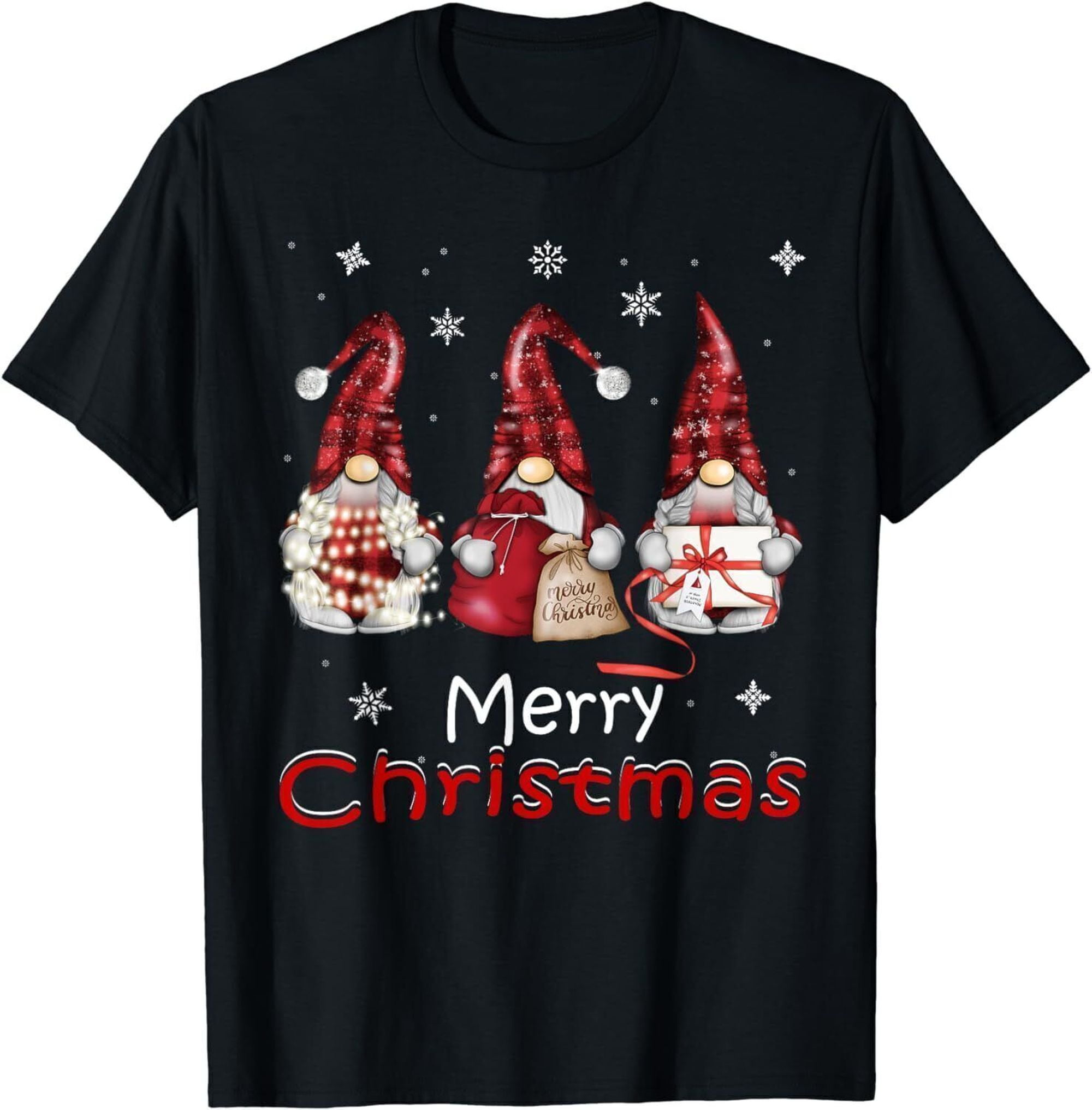 Buffalo Plaid Gnome Family Christmas Shirts - Festive Apparel for Women ...
