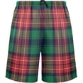 thumbnail image 1 of Buffalo Plaid Green Red Men's Athletic Shorts,Men's Pajama Bottoms for Home and Rest-XXL, 1 of 7