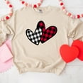 thumbnail image 1 of Buffalo Plaid Hearts | Sweatshirt, 1 of 4