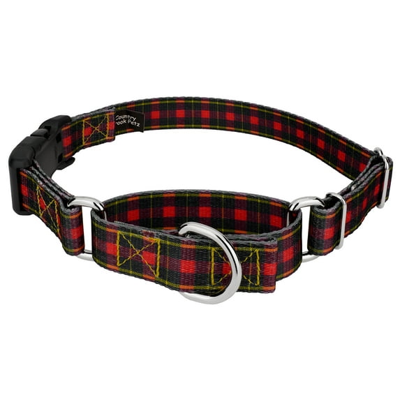 Country Brook Petz® Buffalo Plaid Martingale With Deluxe Buckle Dog Collar, Small