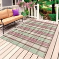 thumbnail image 1 of Buffalo Plaid Outdoor Rug for Patio/Deck/Porch, Non-Slip Large Area Rug 5 x 7 Ft, Farmhouse Red Green Beige Check Gingham Indoor Outdoor Rugs Washable Area Rugs, Reversible Camping Rug Carpet Runner, 1 of 8