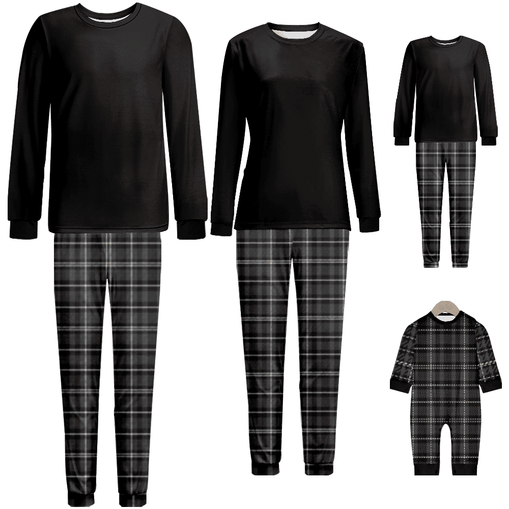 Buffalo Plaid Pajamas Christmas, SnugFit Cotton Long Sleeve Sleepwear