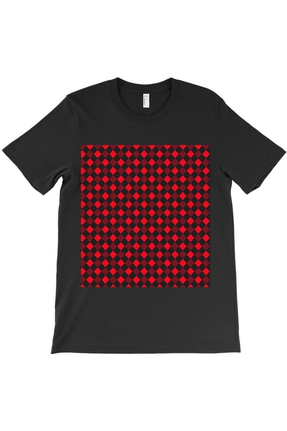Buffalo Plaid Red And Black Checks Pattern Aesthetic Graphic H43790 Unisex T-Shirt, Up to 5XL Available