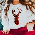 thumbnail image 1 of Buffalo Plaid Reindeer | Sweatshirt, 1 of 4