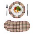 thumbnail image 1 of Buffalo Plaid Round 13 Inch Placemats Set of 6, Modern Farmhouse Colorful Checkered HeatResistant Non Slip Place Mats for Dining Table, Wipeable Braided Kitchen Table Mats for Housewarming, 1 of 9