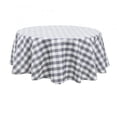 thumbnail image 1 of Buffalo Plaid Round Polyester Table Cover 60" - Gray, 1 of 1