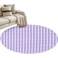 thumbnail image 1 of Buffalo Plaid Round Rug 3.3ft Washable Circle Entryway Rugs Non Slip Farmhouse Purple Checkered Vintage Rustic Area Rug Indoor Floor Carpet for Bedroom Kitchen Living Room Office Dining Room Nursery, 1 of 9