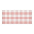 thumbnail image 1 of Buffalo Plaid Rug 130X60cm Pink and White Checked Rug Washable Doormats Indoor Outdoor Rugs for Layered Front Door Mats, Porch, Kitchen, Farmhouse, Entryway, 1 of 6