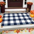 thumbnail image 1 of Buffalo Plaid Rug 15.7"x23.6" Blue and White Checked Rug Halloween Doormat Washable Outdoor Rugs Cotton ayered Front Door Mat for Front Porch Entryway Patio Farmhouse, 1 of 7
