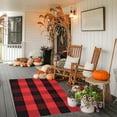thumbnail image 1 of Buffalo Plaid Rug, 15.7x23.6 inch Red and Black Indoor/Outdoor Check Rug Halloween Thanksgiving Christmas, Washable Hand-Woven for Front Porch, Kitchen, Entry Way, Living Room, 1 of 5