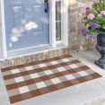 thumbnail image 1 of Buffalo Plaid Rug 2''x3'' Orange Outdoor Rug for Halloween/Thanksgiving Washable Fall Doormat Buffalo Check Rug Layered Front Door Mat for Porch/Farmhouse/Entryway/Patio Fall Decor, 1 of 6