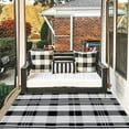 thumbnail image 1 of Buffalo Plaid Rug 4' x 6' Black and White Outdoor Rug, 1 of 6