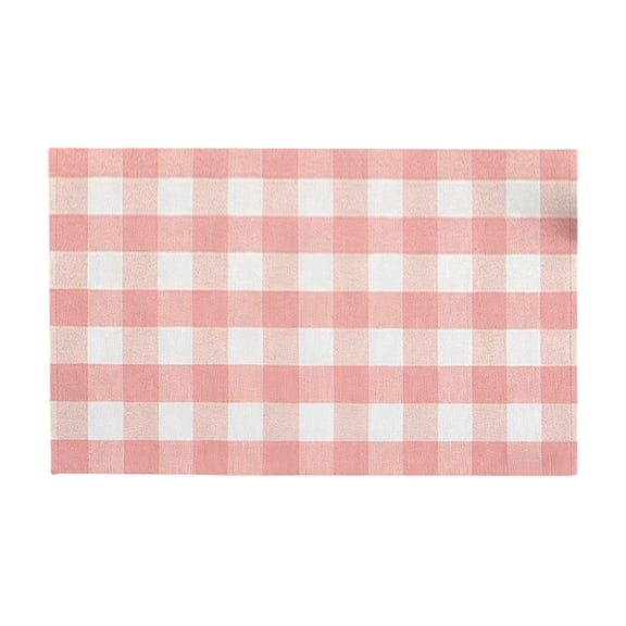 Buffalo Plaid Rug, Hand Woven Cotton Blend Layered Doormat for Front Door, Washable Fall Outdoor Mat for Entryway Porch, Reversible Halloween Farmhouse Decor(C,23.6"x35.4")
