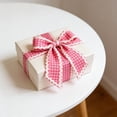 thumbnail image 1 of Buffalo Plaid Scalloped Edge Decorative Bows, Long DIY Wrapping Ribbon for Home & Holiday Decor, 1 of 6