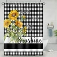 thumbnail image 1 of Buffalo Plaid Shower Curtain Farmhouse Sunflowers You are my Sunshine Themed Shower Curtains for Bathroom Bathtubs Decor Washable Durable Polyester Fabric 72x84 Inch with Hooks, 1 of 6