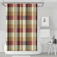 thumbnail image 1 of Buffalo Plaid Shower Curtain Featuring Rustic Farmhouse Plaid Print, Classic Red and Black Checkered Pattern, Waterproof Fabric with Hooks, Machine Washable, Retro Checkerboard Design, 1 of 5
