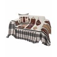 thumbnail image 1 of Buffalo Plaid Sofa Couch Covers for Dog,Washable Sectional Couch Slipcovers for Loveseat with Tassels,Retro Brown Family Words Wooden Board Non Slip Sofa Throw Cover Blanket Large 71''x102'', 1 of 8