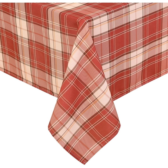 Buffalo Plaid Table Cloth Rectangle 60 x 102 Inch - Wrinkle and Stain Resistant Waterproof Table Covers, Washable Tablecloth for Christmas Party Dinner, Red