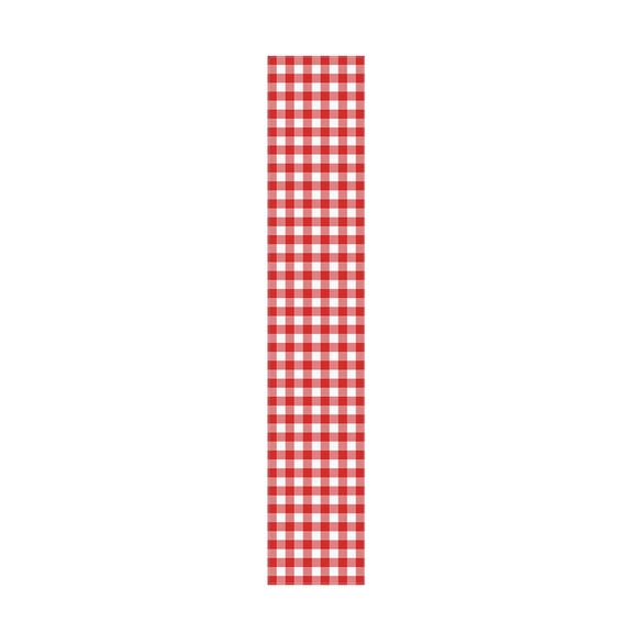 Buffalo Plaid Table Runner 108 Inches Long Red & White Checkered, Classic Farmhouse Cotton Runner for Family Dinner, for Kitchen Dining Table Decoration & Thanksgiving Events