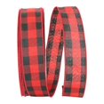 thumbnail image 1 of Buffalo Plaid Twill Value Wired Edge Ribbon - Red & Black - 1.5 in. x 50 yards, 1 of 1