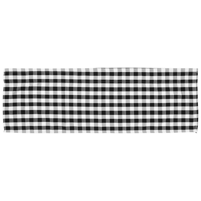 Buffalo Plaid Valance Curtain Black and White Checkered Curtain Kitchen