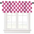 thumbnail image 1 of Buffalo Plaid Valance Curtain Printed Plaid Orange and White Rod Pocket Valance Window Treatments Short Curtains for Kitchen Bathroom Farmhouse Living Room Bedroom Decor 54x18inch, 1 of 6