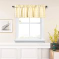 thumbnail image 1 of Buffalo Plaid Valance Farmhouse Kitchen Curtain Yellow White Linen Sheer Check Rod Pocket Rustic Window Treatment for Living Room Kitchen,1 Panel,55''''x15'''',Yellow and White, 1 of 6