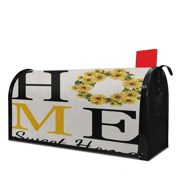 Buffalo Plaid Welcome Mailbox Covers Magnetic Letter Box Wrap Standard Size 21x18 Inch Mailbox Decor Post Letter Box Decoration for Outdoor Garden Yard