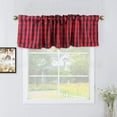 thumbnail image 1 of Buffalo Plaid Window Valances, 2 Pack Farmhouse Check Cotton Curtains 56" x 16" Window Decor Rod Pocket Valances for Kitchen, 1 of 7