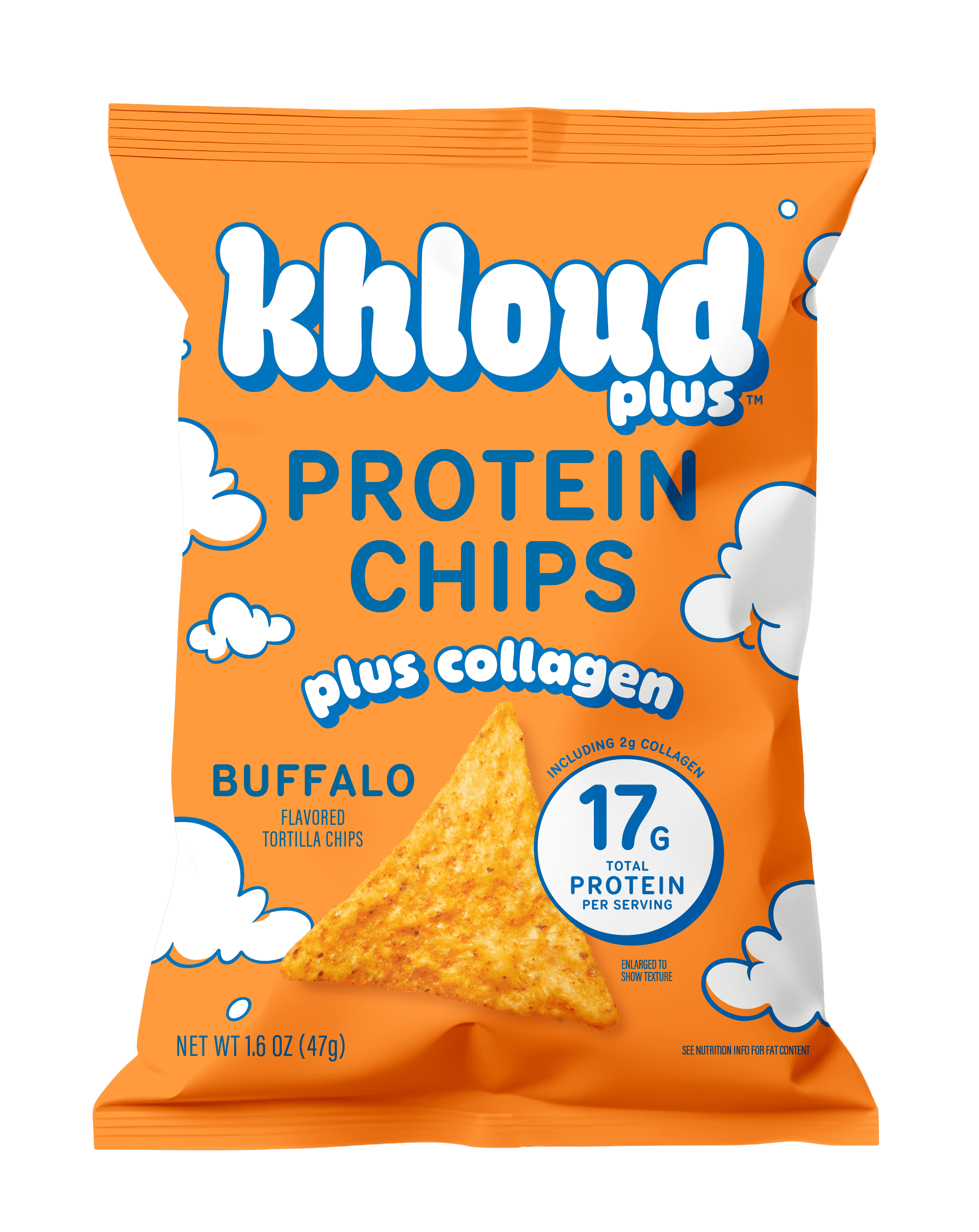 Khloud Plus Buffalo Protein Tortilla Chips with Collagen 1.6oz