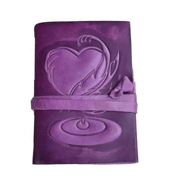Buffalo Purple Leather Journal/Writing Notebook Diary/Bound Daily Notepad For Men & Women Unlined Paper Medium, writing pad gift for artist, sketc