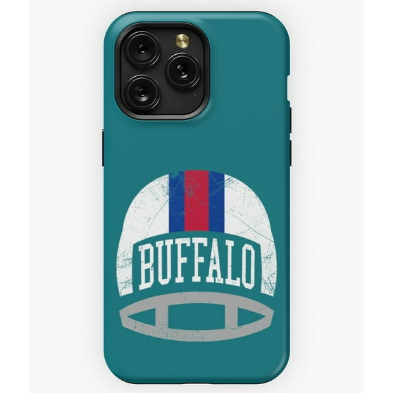 Buffalo Retro Helmet Blue Vintage Football Graphic A9491 Phone Case for iPhone 11 to 17 Pro Max