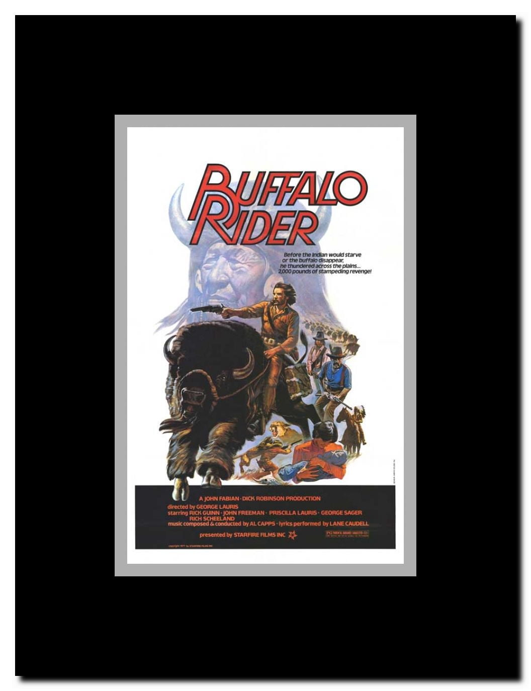 Buffalo Rider Framed Movie Poster