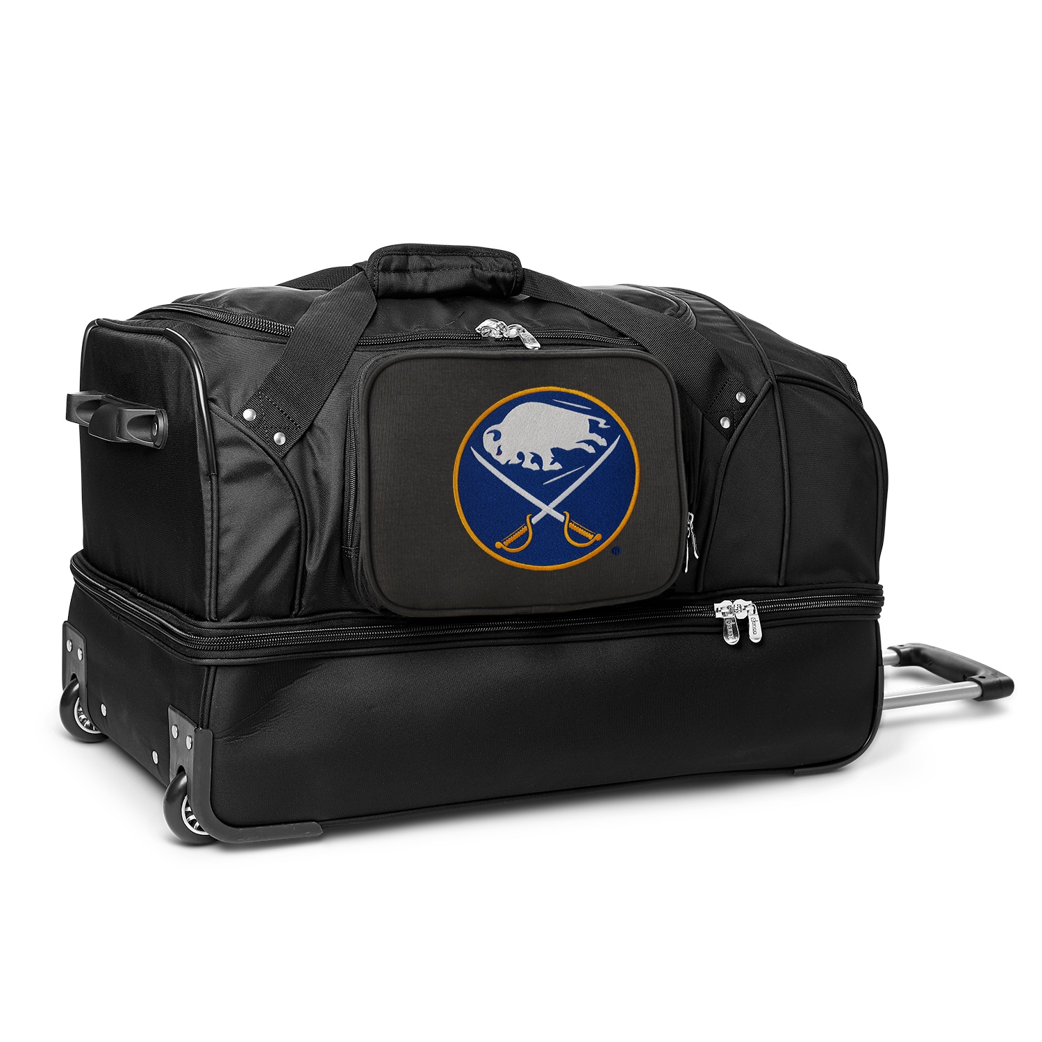 Buffalo Sabres 27" 2-Wheel Rolling Drop Bottom Duffel Bag - Black - No Size