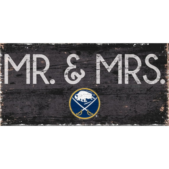 Buffalo Sabres 6" x 12" Mr. & Mrs. Sign