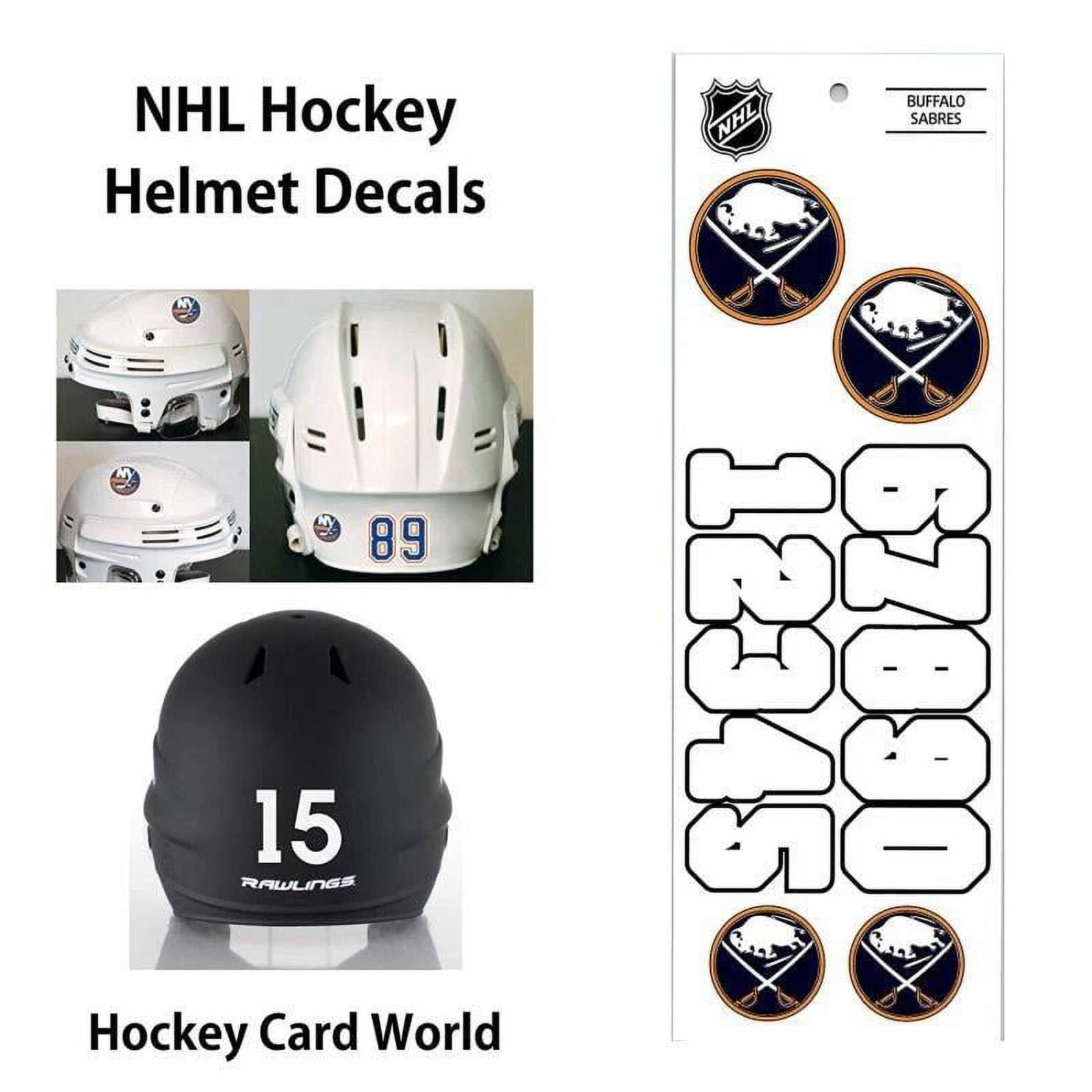 Buffalo Sabres (WHITE) Hockey Helmet Decals Set Numbers & Logos