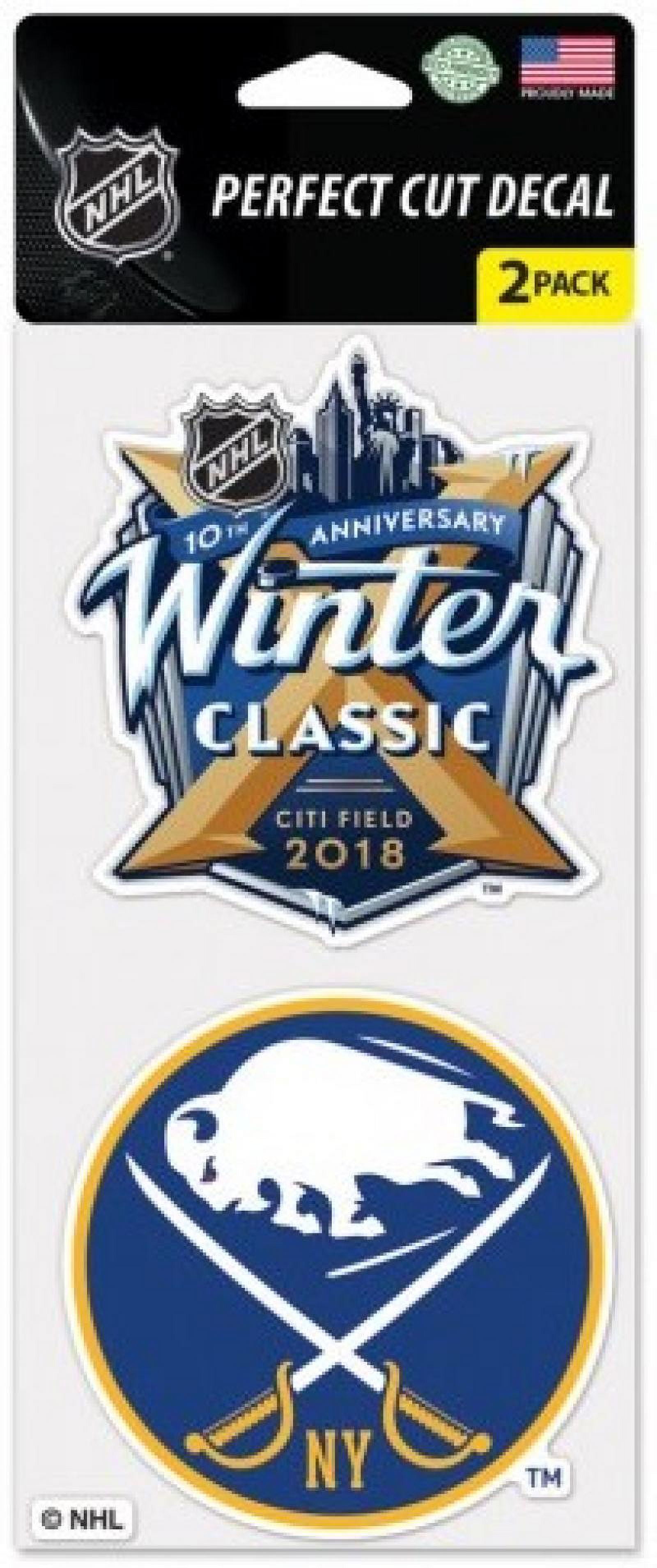 Buffalo Sabres Winter Classic Perfect Cut 4"x4" Decal Sticker 2 Pack