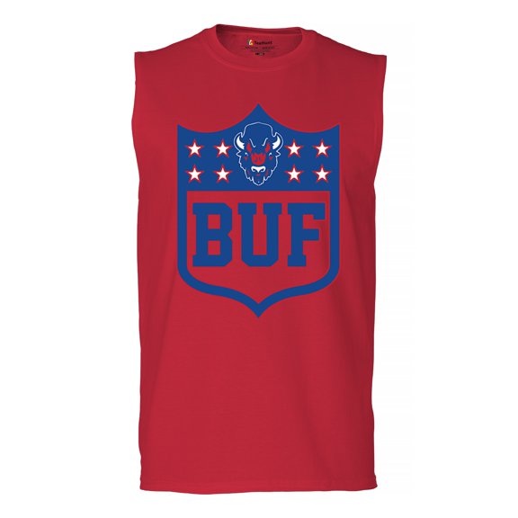 Buffalo Shield Men's Muscle Shirt Game Night Fantasy Football Fan Tailgate NY