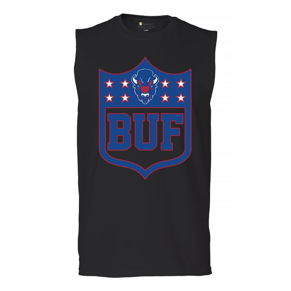 Buffalo Shield Men's Muscle Shirt Game Night Fantasy Football Fan Tailgate NY