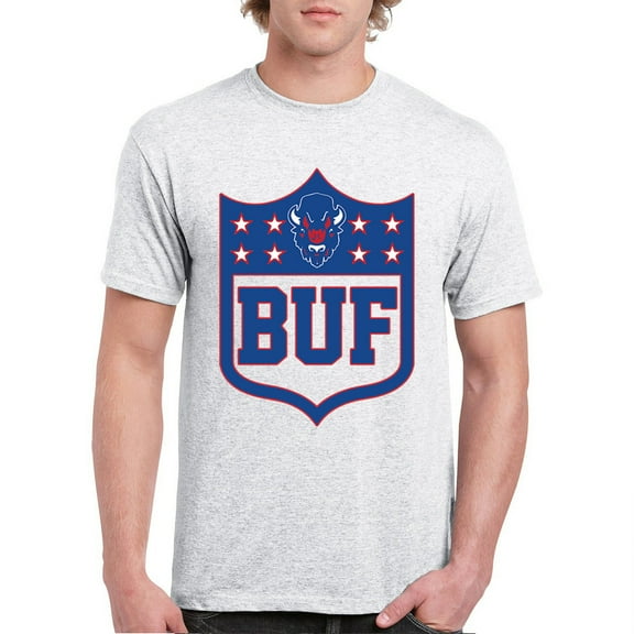 Buffalo Shield T-shirt Game Night Fantasy Football Fan Tailgate NY Men's Tee