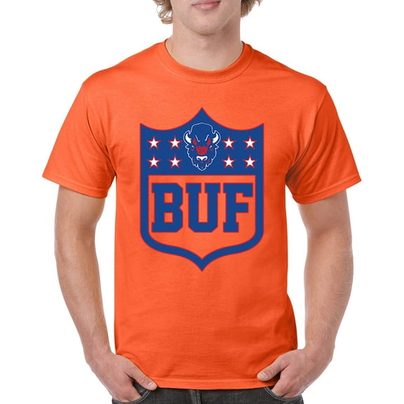 Buffalo Shield T-shirt Game Night Fantasy Football Fan Tailgate NY Men's Tee