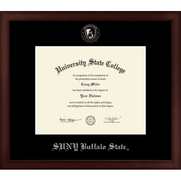 Buffalo State College Diploma Frame, Document Size 10" x 8"