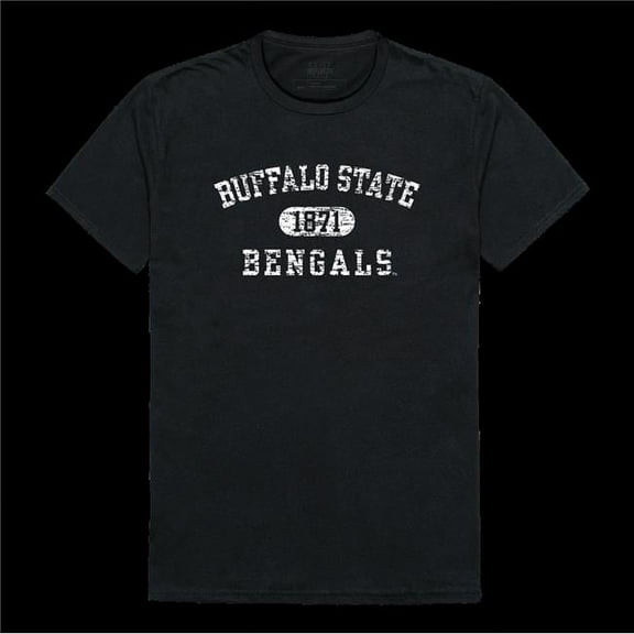Buffalo State University Bengals Distressed Arch College T-Shirt, Black - 2XL