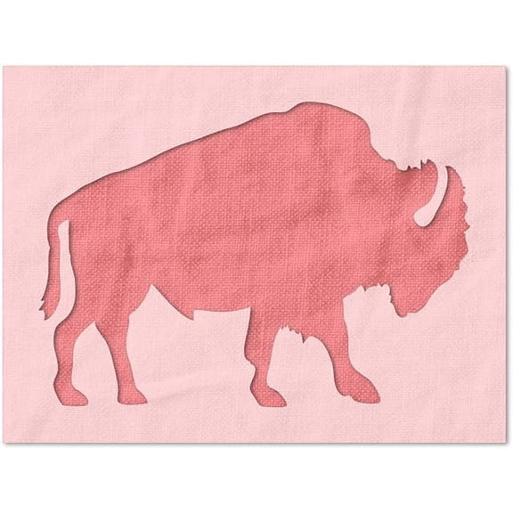 Buffalo Stencil - Reusable Mylar DIY Painting Template, 6x4.25 in