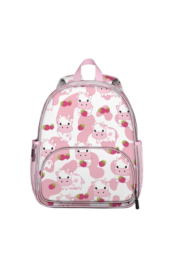 Buffalo Student Backpack – Cute Farm Pattern With Highland Cow Cartoon Print And Bull Cow Lovers Rustic Design