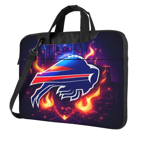 Buffalo Team Customized Ultra-Thin Portable Single-Shoulder Laptop Bag 14in/15.6in Shockproof Soft Lining Double Zipper Computer Bag Three-Layer Storage Space