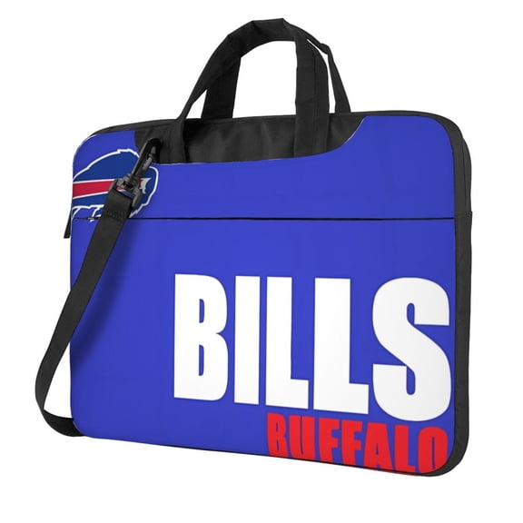 Buffalo Team Customized Ultra-Thin Portable Single-Shoulder Laptop Bag 14in/15.6in Shockproof Soft Lining Double Zipper Computer Bag Three-Layer Storage Space